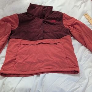 The North Face Burgundy & Rust Quilted Light Weight Jacket Size Small
